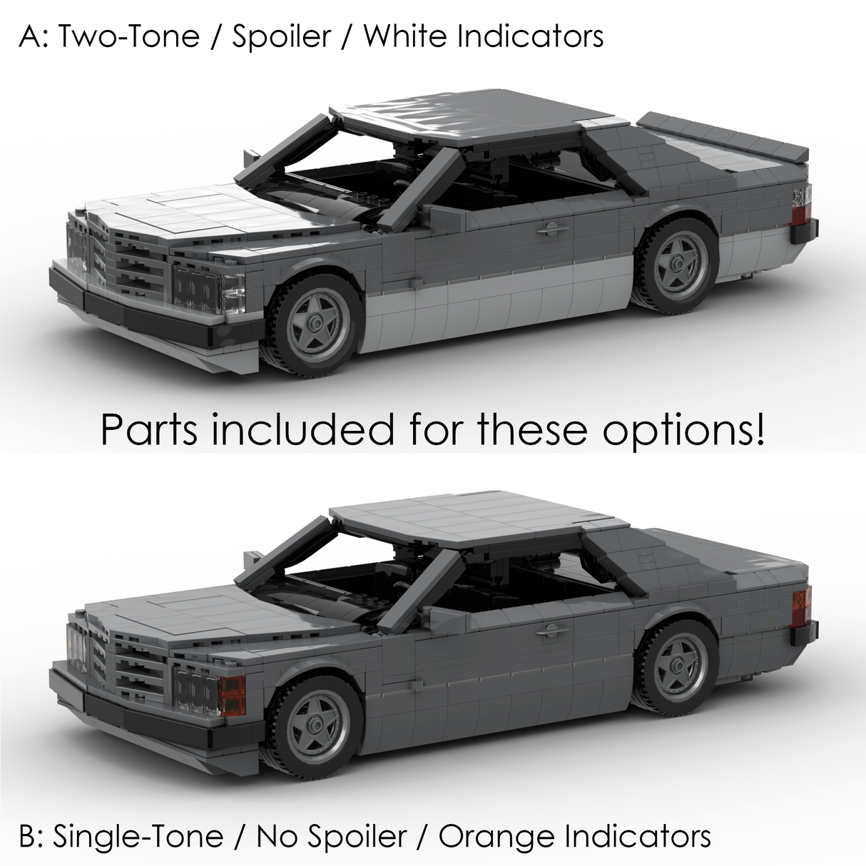 1980s German Grand Touring Coupe Building Blocks (Gobricks)