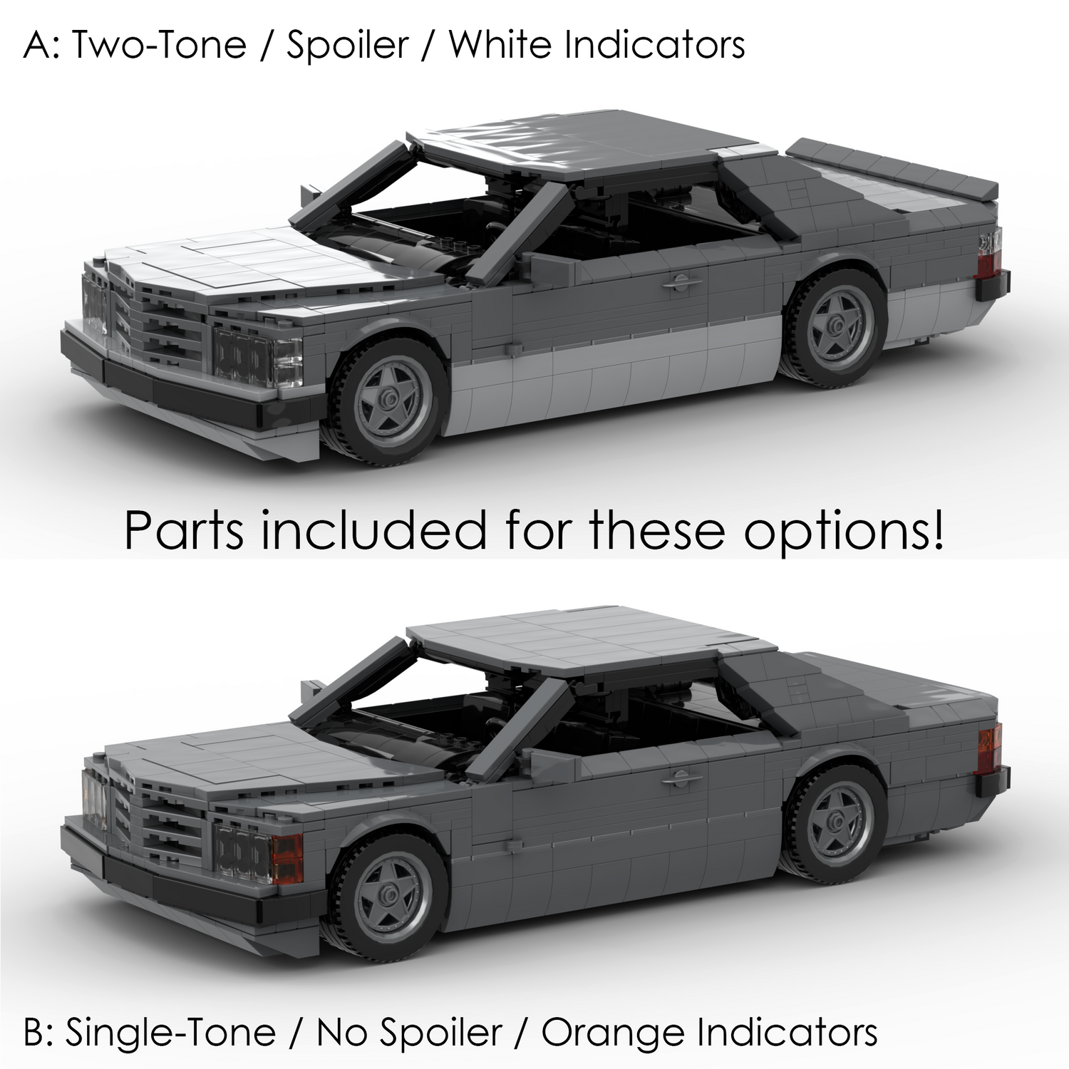 1980s German Grand Touring Coupe Building Blocks (Gobricks)