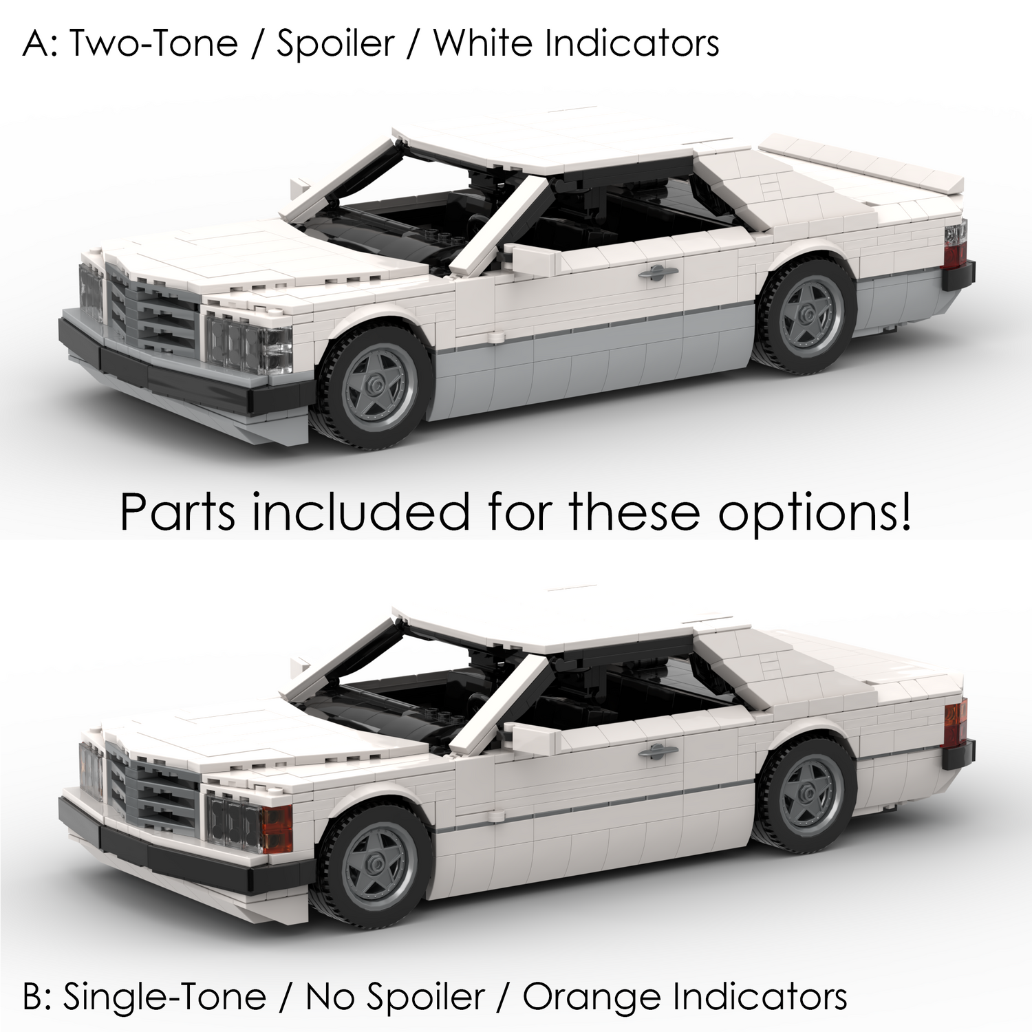 1980s German Grand Touring Coupe Building Blocks (Gobricks)