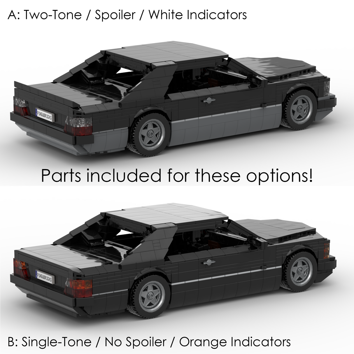 1980s German Grand Touring Coupe Building Blocks (Gobricks)