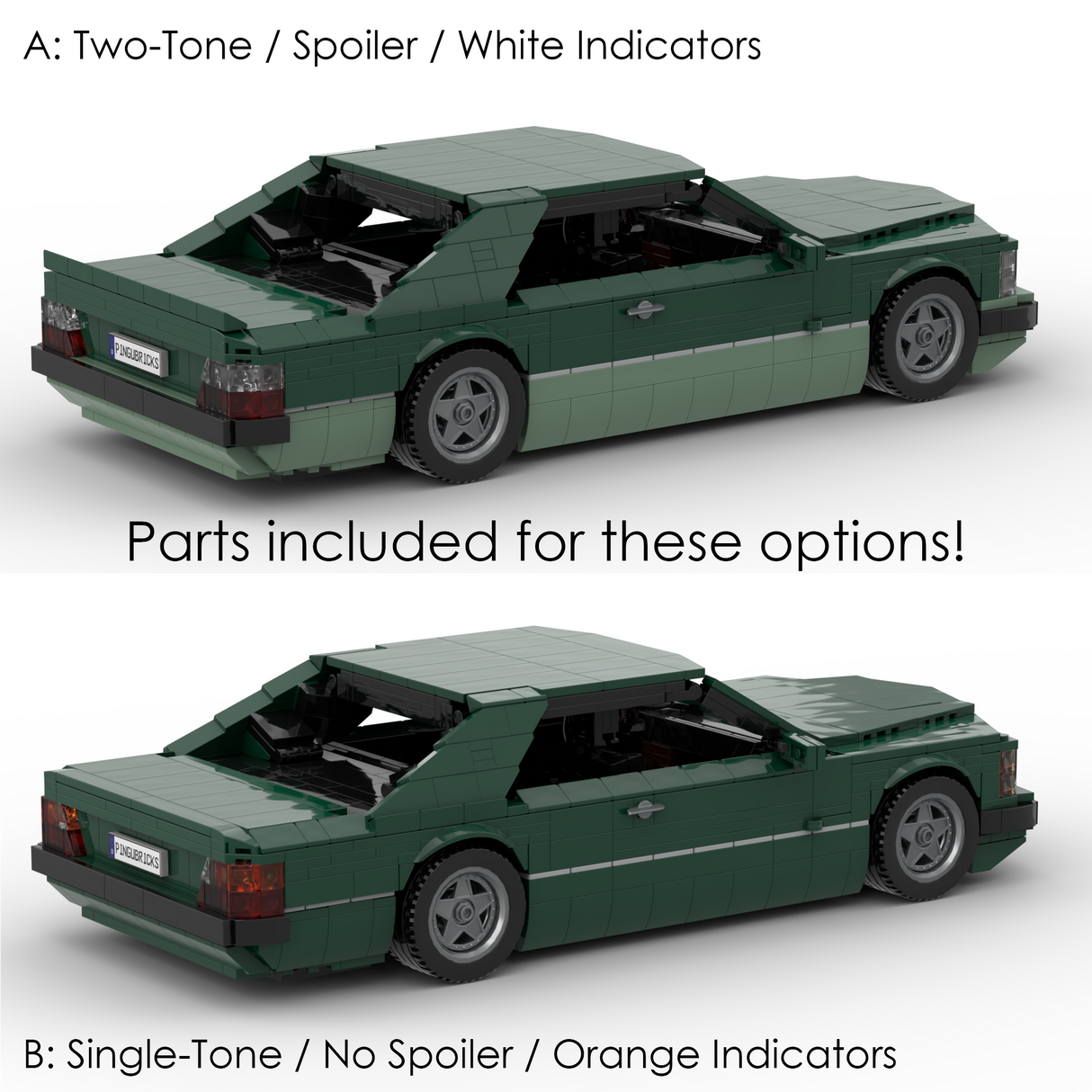 1980s German Grand Touring Coupe Building Blocks (Gobricks)