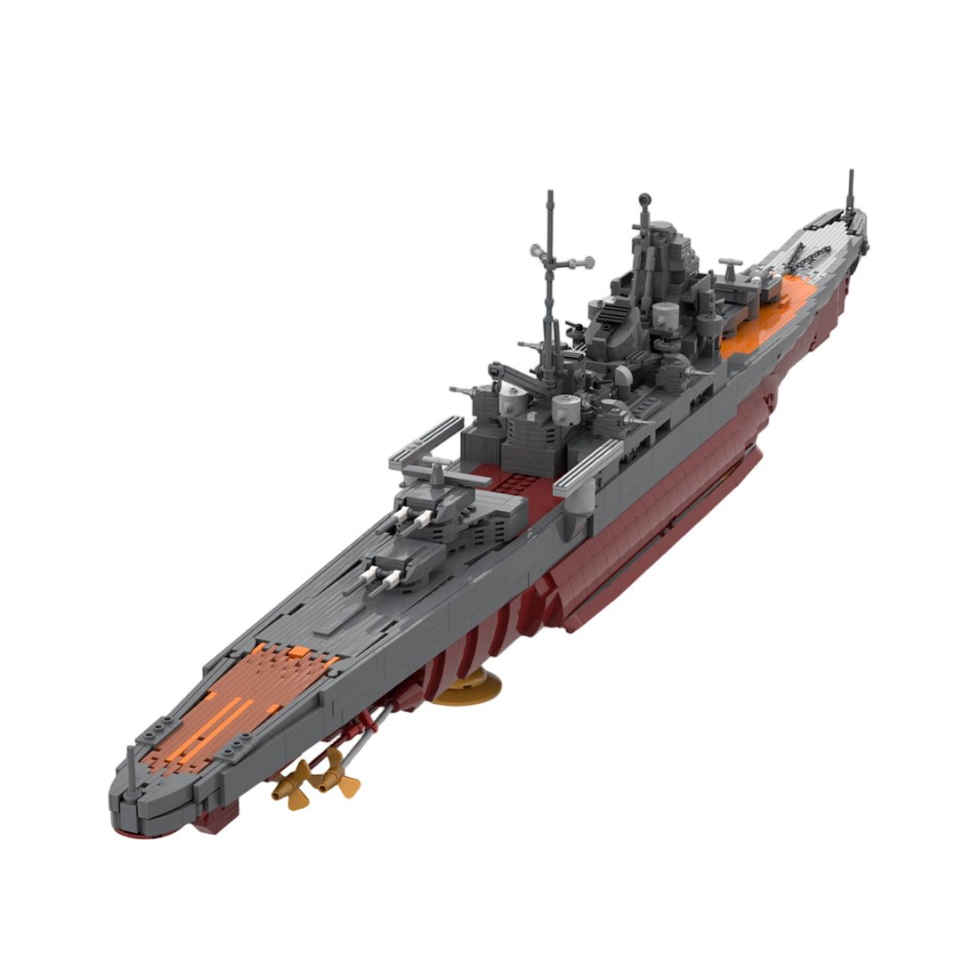 1:200 Scale IJN Chokai Takao-Class Heavy Cruiser Building Blocks-LesDiy-MOC-
