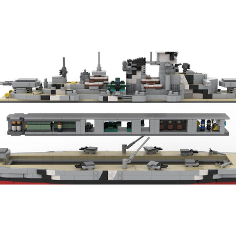 1/300 Bismarck - Class Battleship Bismarck Building Blocks - LesDiy - 