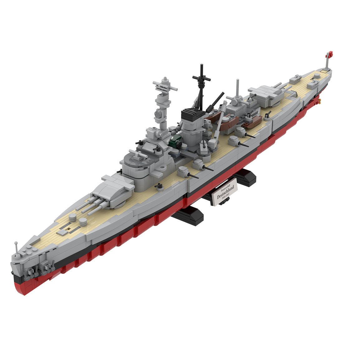1/300 Scale Germany 3 in 1 Deutschland - class warship Building Blocks - LesDiy - 