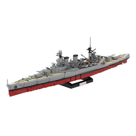 1/300 Scale HMS Hood Battlecruiser MOC Building Blocks-LesDiy - 