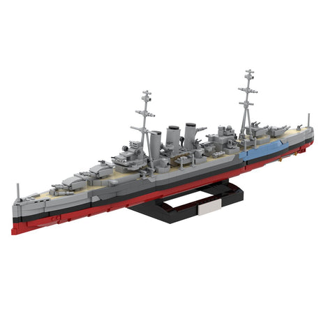 1/300 Scale HMS Norfolk Heavy Cruiser MOC Building Blocks-LesDiy - 