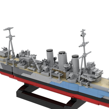 1/300 Scale HMS Norfolk Heavy Cruiser MOC Building Blocks-LesDiy - 