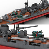 1/300 Scale Military MOC WWII Japanese Cruiser Suzuya Building Blocks - LesDiy - Building Blocks