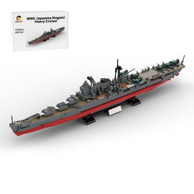1/300 Scale Military MOC WWII Japanese Mogami Heavy Cruiser Building Blocks - LesDiy - Building Blocks