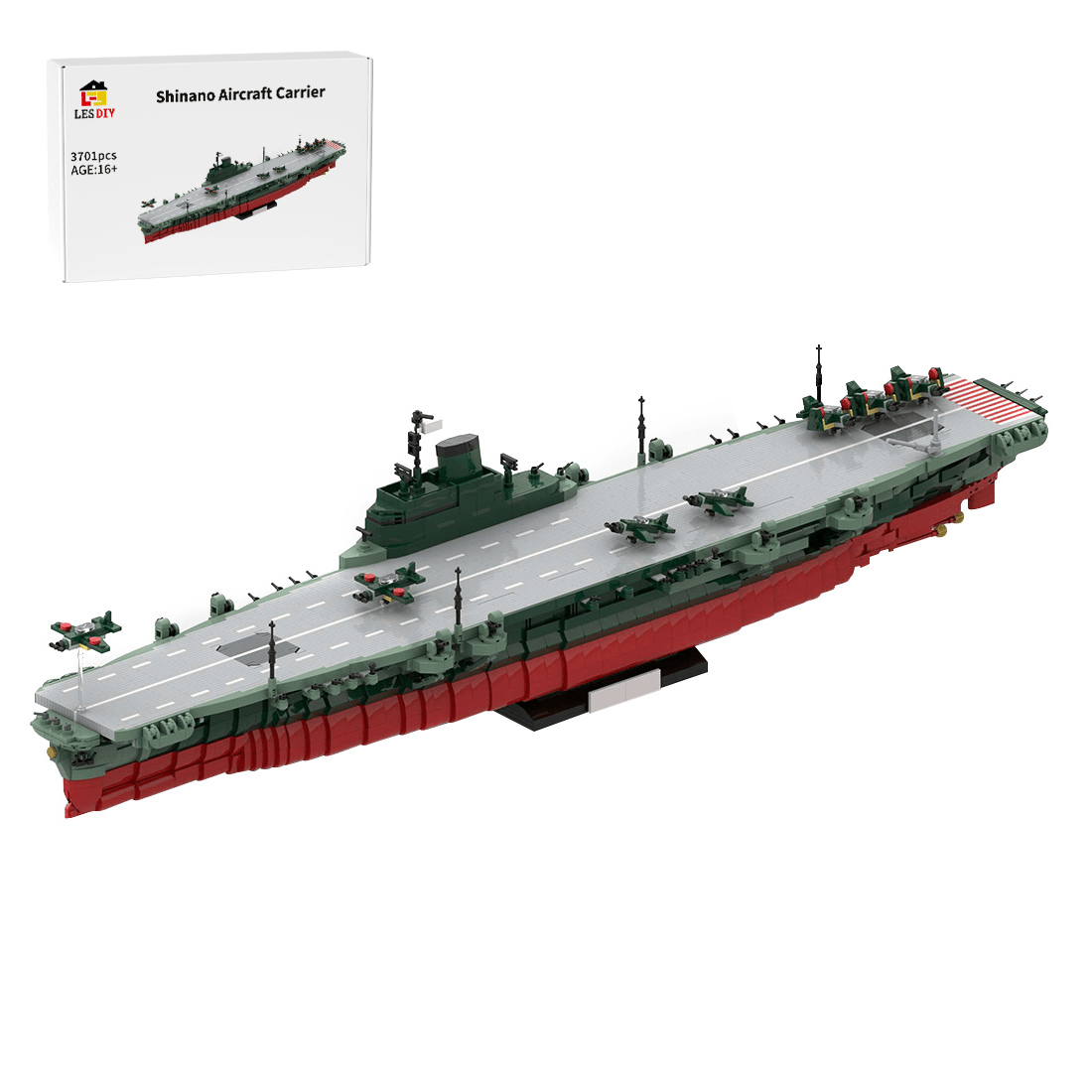 1/300 Scale Shinano Aircraft Carrier Military Building Blocks | LesDiy