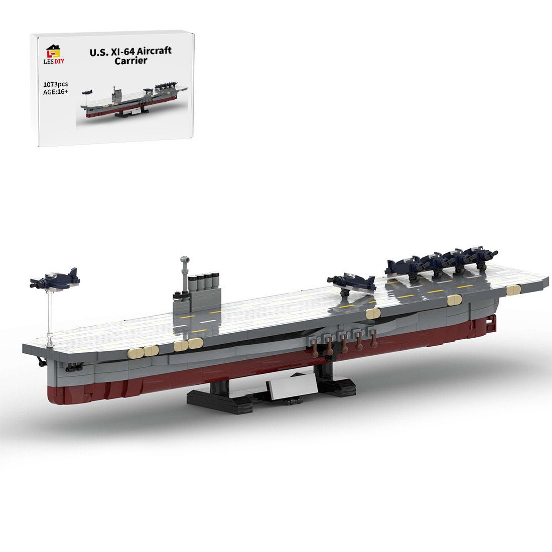Aicraft Module 1/300 Scale U.S. XI-64 Aircraft Carrier Module Military MOC Building ...