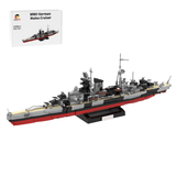 1/300 Scale WWII German Mainz Cruiser Building Blocks - LesDiy - 