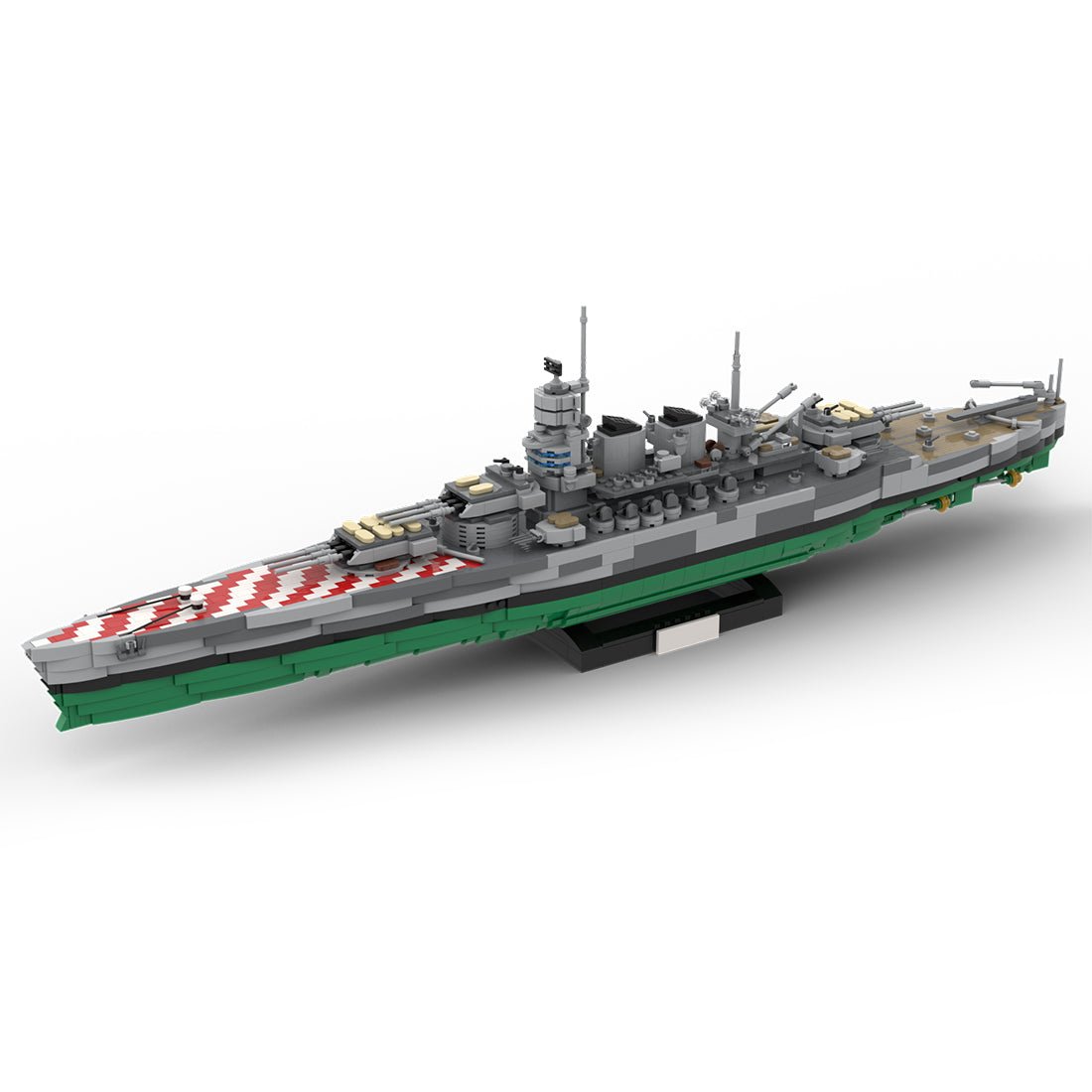 1/300 Scale WWII Italy Vittorio Veneto Battleship Military MOC