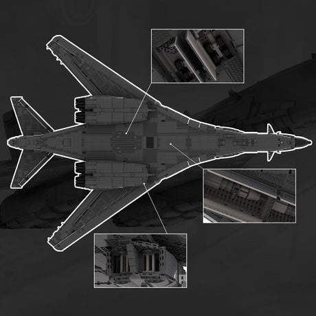 1/35 Scale B - 1 Lancer Bomber Military Theme Building Blocks - LesDiy - 