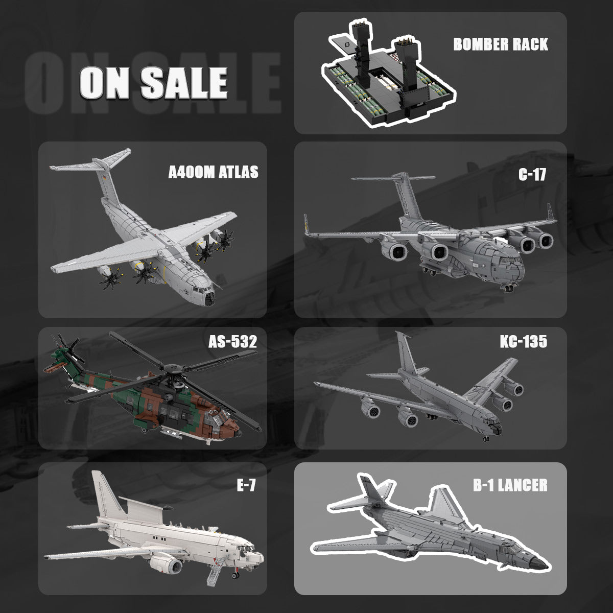 1/35 Scale B - 1 Lancer Bomber Military Theme Building Blocks - LesDiy - 