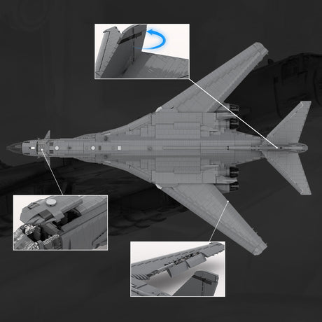 1/35 Scale B - 1 Lancer Bomber Military Theme Building Blocks - LesDiy - 