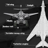 1/35 Scale B - 1 Lancer Bomber Military Theme Building Blocks - LesDiy - 