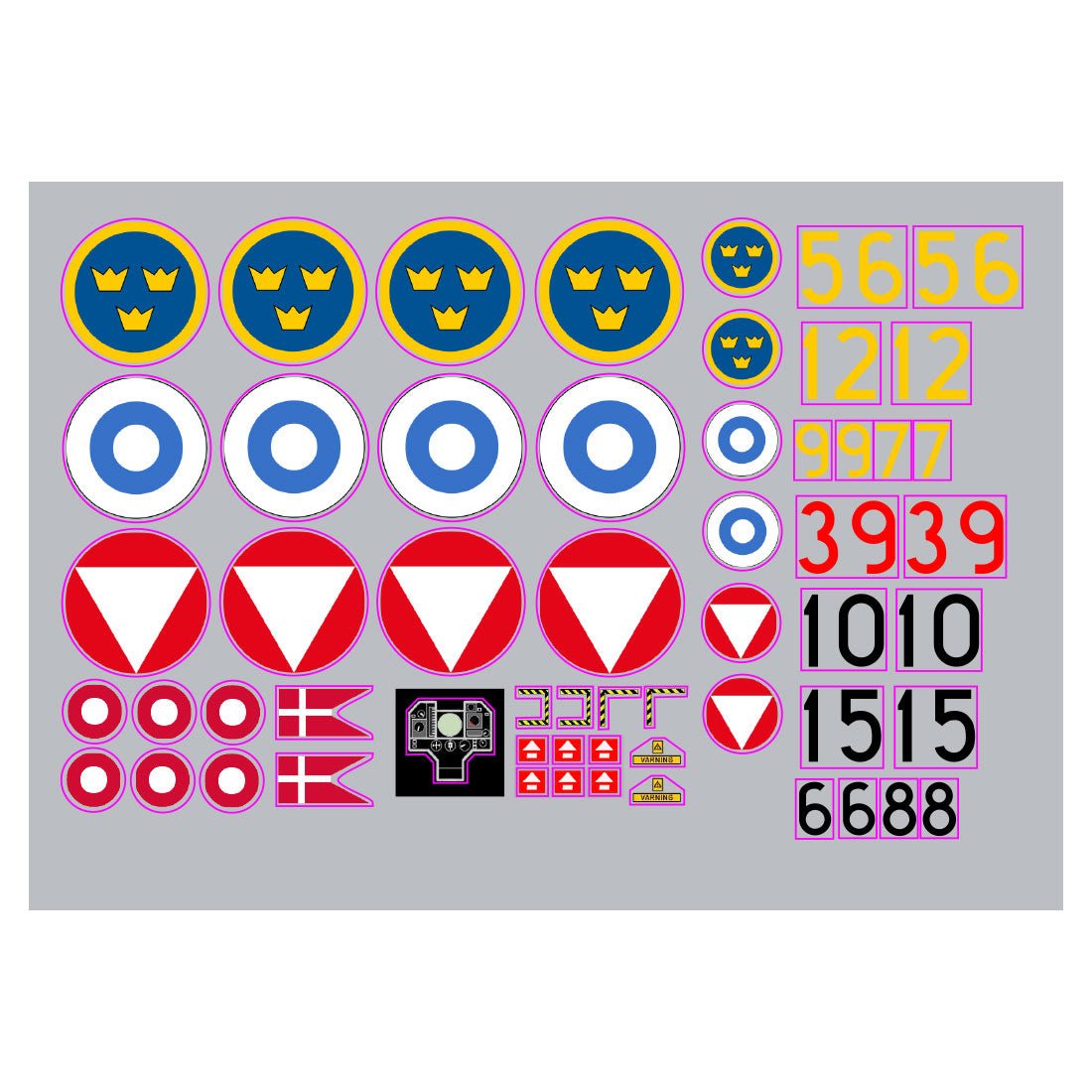 1/35 Scale Swedish J35D fighter Building Blocks - LesDiy - Building Blocks