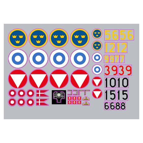 1/35 Scale Swedish J35D fighter Building Blocks - LesDiy - Building Blocks