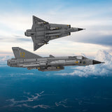 1/35 Scale Swedish J35D fighter Building Blocks - LesDiy - Building Blocks