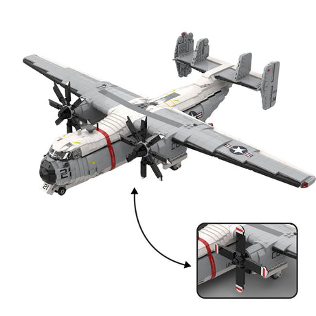 1/35 Scale US Military C - 2 Transport Aircraft Building Blocks - LesDiy - Building Blocks