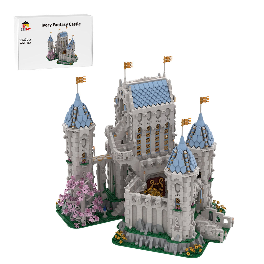 MOC-249372 Ivory Fantasy Castle Building Blocks