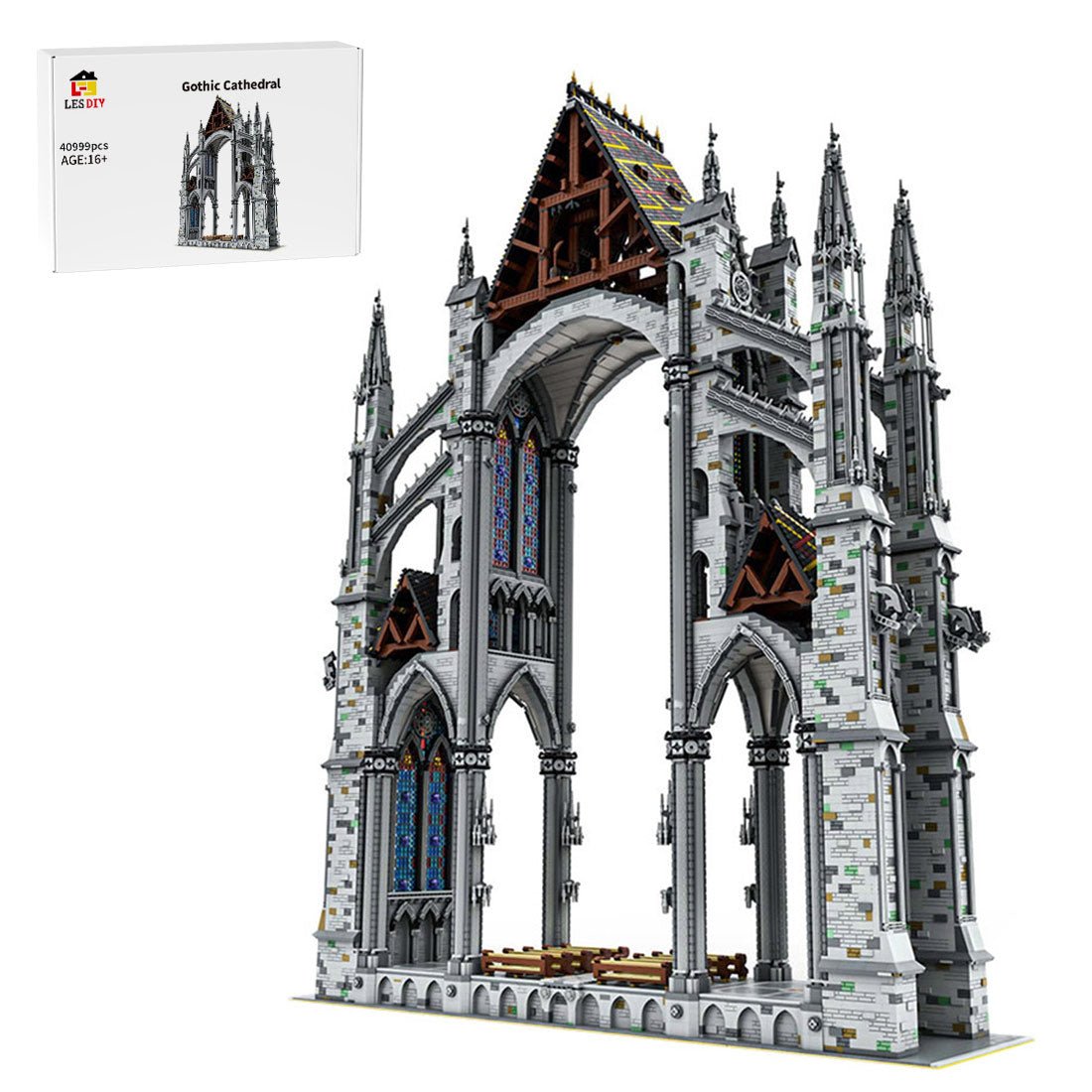 Cathedral 10セット 1:42 Cross-section of Gothic Church | LesDiy