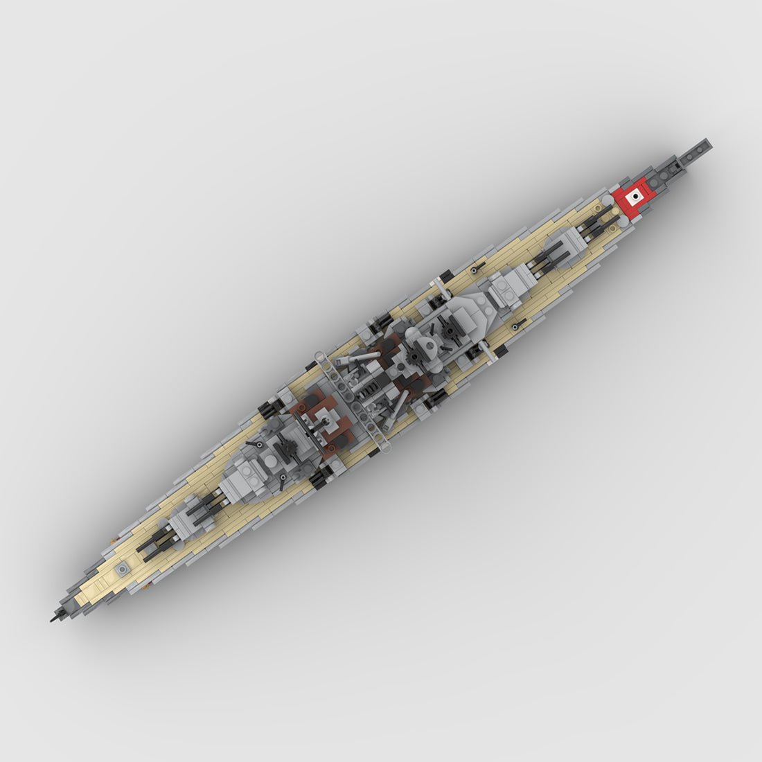 1/485 Scale WWII German Bismarck Military Building Blocks - LesDiy - 