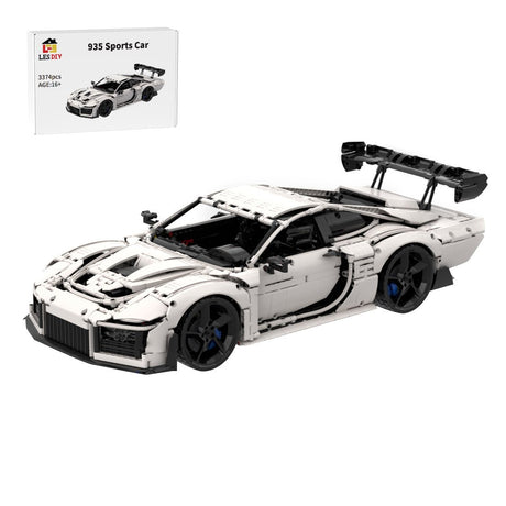 1/8 Scale Porsche 935 sports car Tech Building Blocks - LesDiy - 
