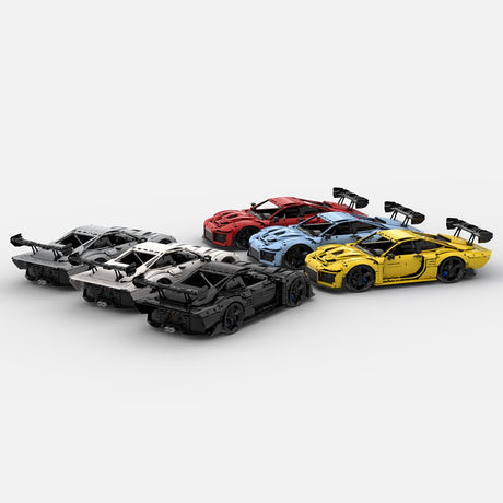 1/8 Scale Porsche 935 sports car Tech Building Blocks - LesDiy - 