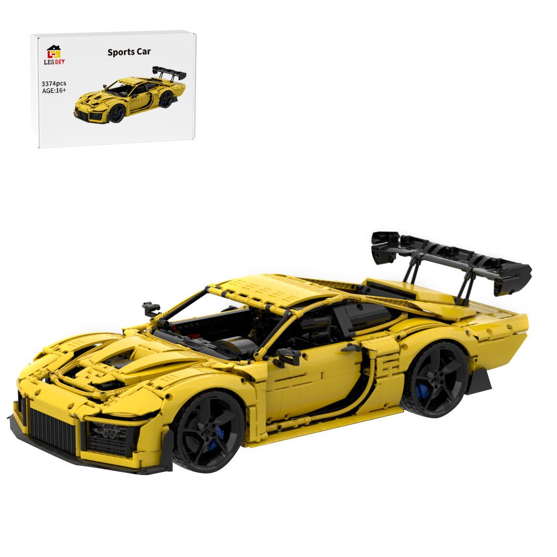 1/8 Scale Porsche 935 sports car Tech Building Blocks | LesDiy