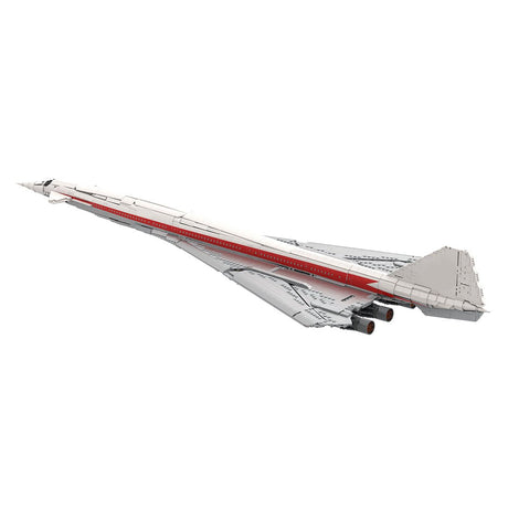 1:80 Scale B2707-200 TWA Supersonic Passenger Aircraft Building Blocks-LesDiy-Building Blocks-