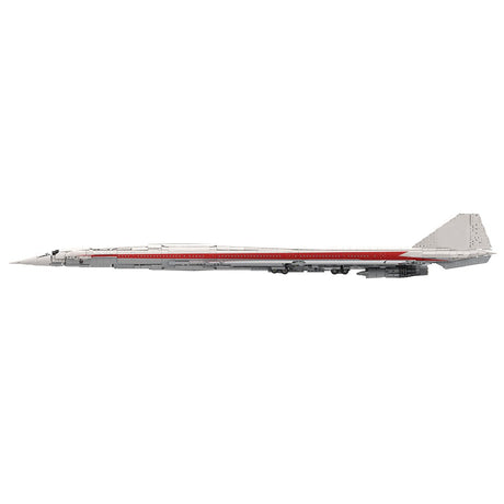 1:80 Scale B2707-200 TWA Supersonic Passenger Aircraft Building Blocks-LesDiy-Building Blocks-