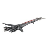 1:80 Scale B2707-200 TWA Supersonic Passenger Aircraft Building Blocks-LesDiy-Building Blocks-
