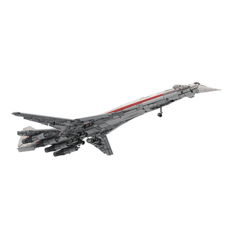 1:80 Scale B2707-200 TWA Supersonic Passenger Aircraft Building Blocks-LesDiy-Building Blocks-