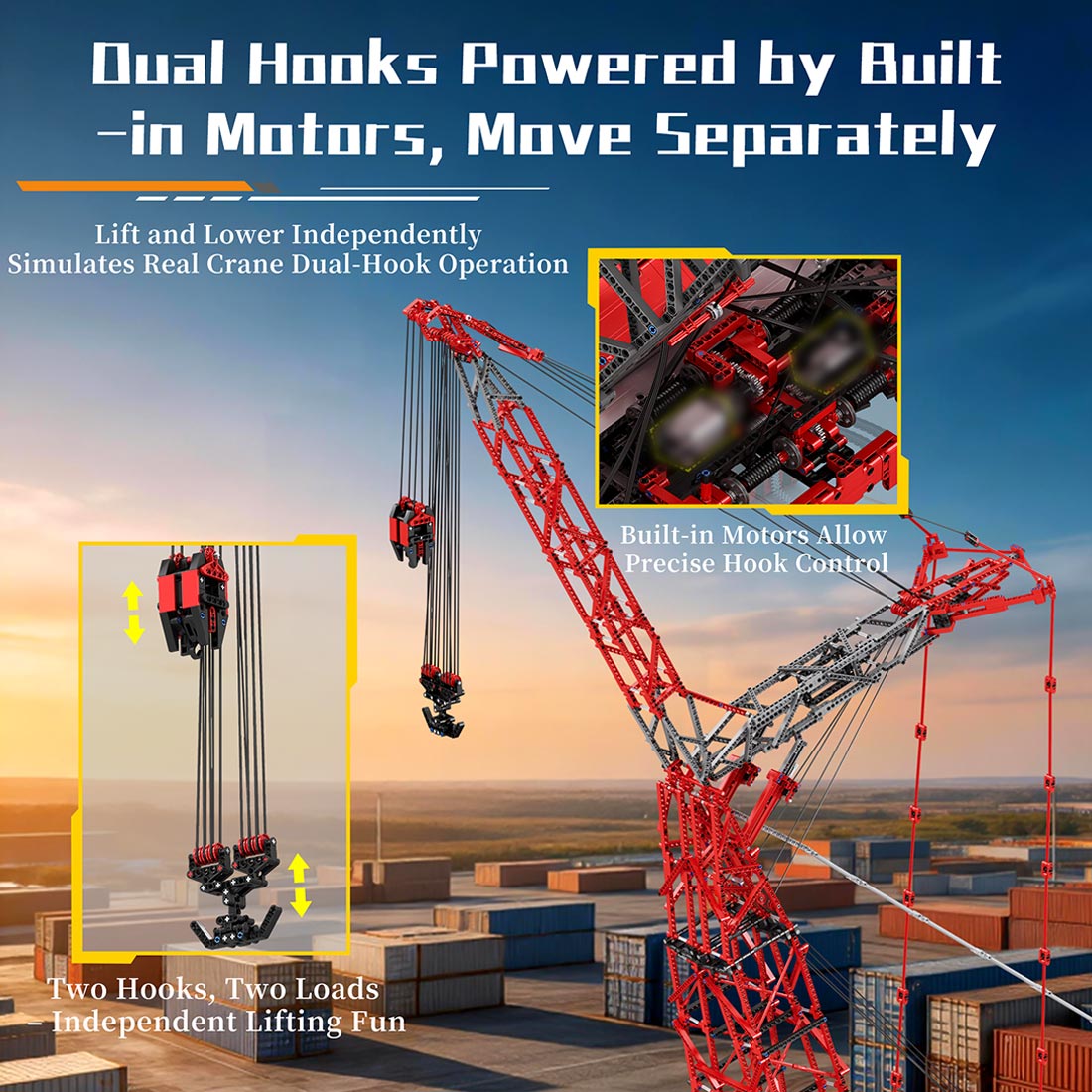 1/80 Scale Heavy Construction SK6000 Crane Building Blocks - LesDiy - Crane - 