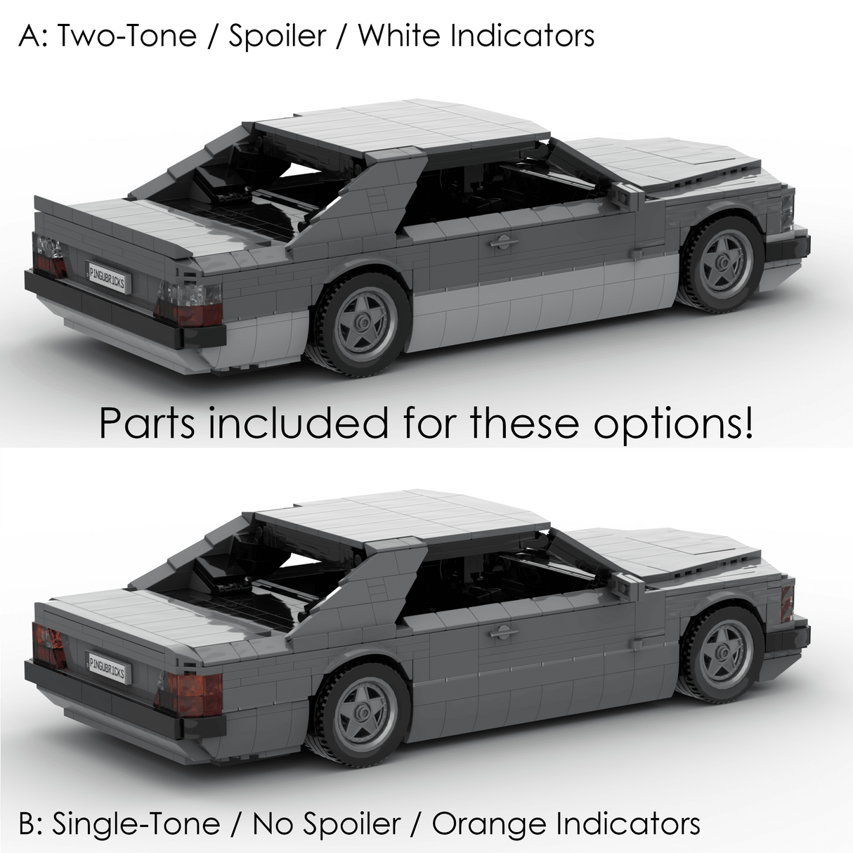 1980s German Grand Touring Coupe Building Blocks (Gobricks)-LesDiy-Building Blocks-1x building section (1x 1473 parts)