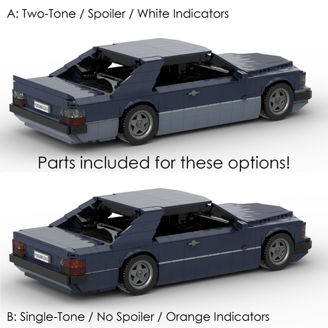 1980s German Grand Touring Coupe Building Blocks (Gobricks)-LesDiy-Building Blocks-1x building section (1x 1473 parts)