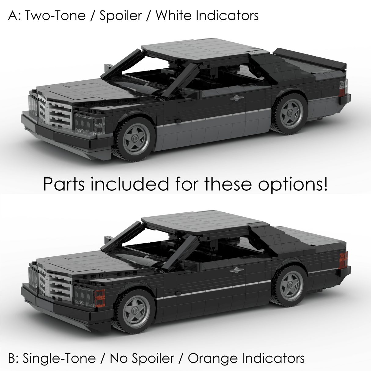1980s German Grand Touring Coupe Building Blocks (Gobricks)-LesDiy-Building Blocks-1x building section (1x 1473 parts)