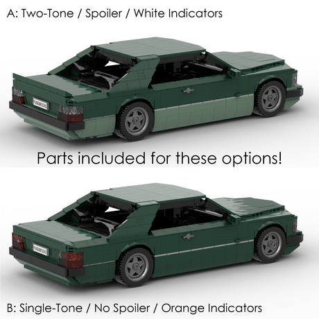 1980s German Grand Touring Coupe Building Blocks (Gobricks)-LesDiy-Building Blocks-1x building section (1x 1473 parts)