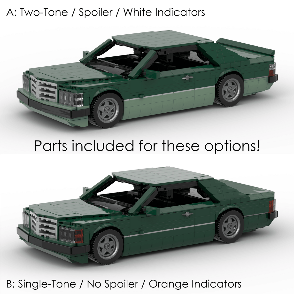 1980s German Grand Touring Coupe Building Blocks (Gobricks)-LesDiy-Building Blocks-1x building section (1x 1473 parts)
