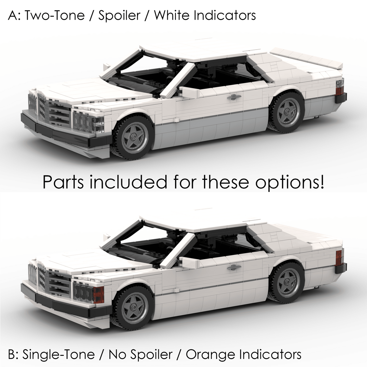 1980s German Grand Touring Coupe Building Blocks (Gobricks)-LesDiy-Building Blocks-1x building section (1x 1473 parts)