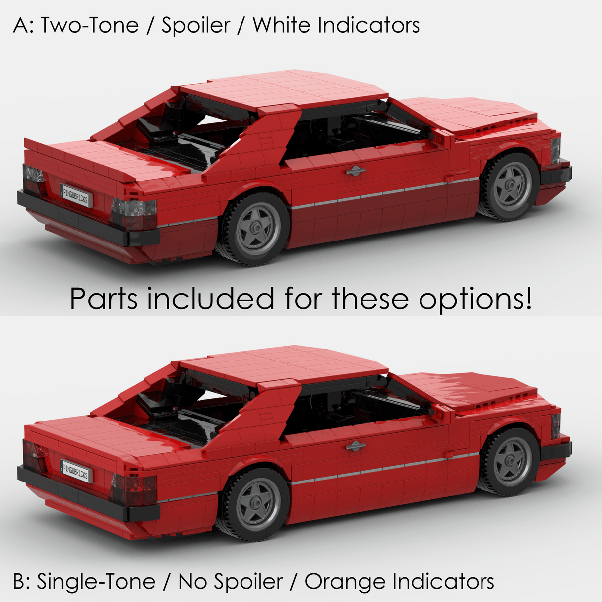 1980s German Grand Touring Coupe Building Blocks (Gobricks)-LesDiy-Building Blocks-1x building section (1x 1473 parts)