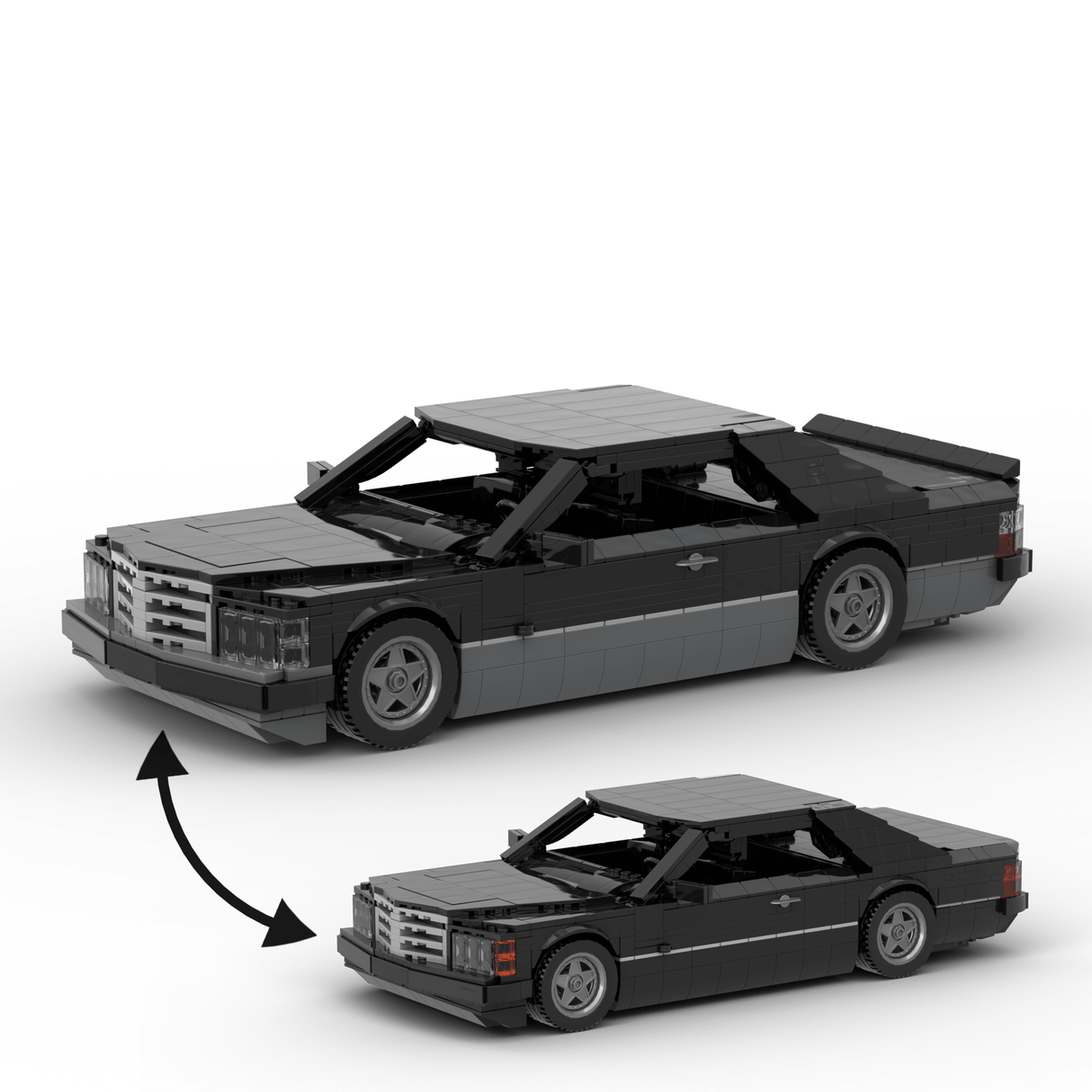 1980s German Grand Touring Coupe Building Blocks (Gobricks)-LesDiy-Building Blocks-1x building section (1x 1473 parts)