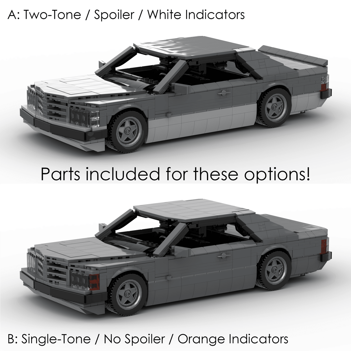 1980s German Grand Touring Coupe Building Blocks (Gobricks)-LesDiy-Building Blocks-1x building section (1x 1473 parts)