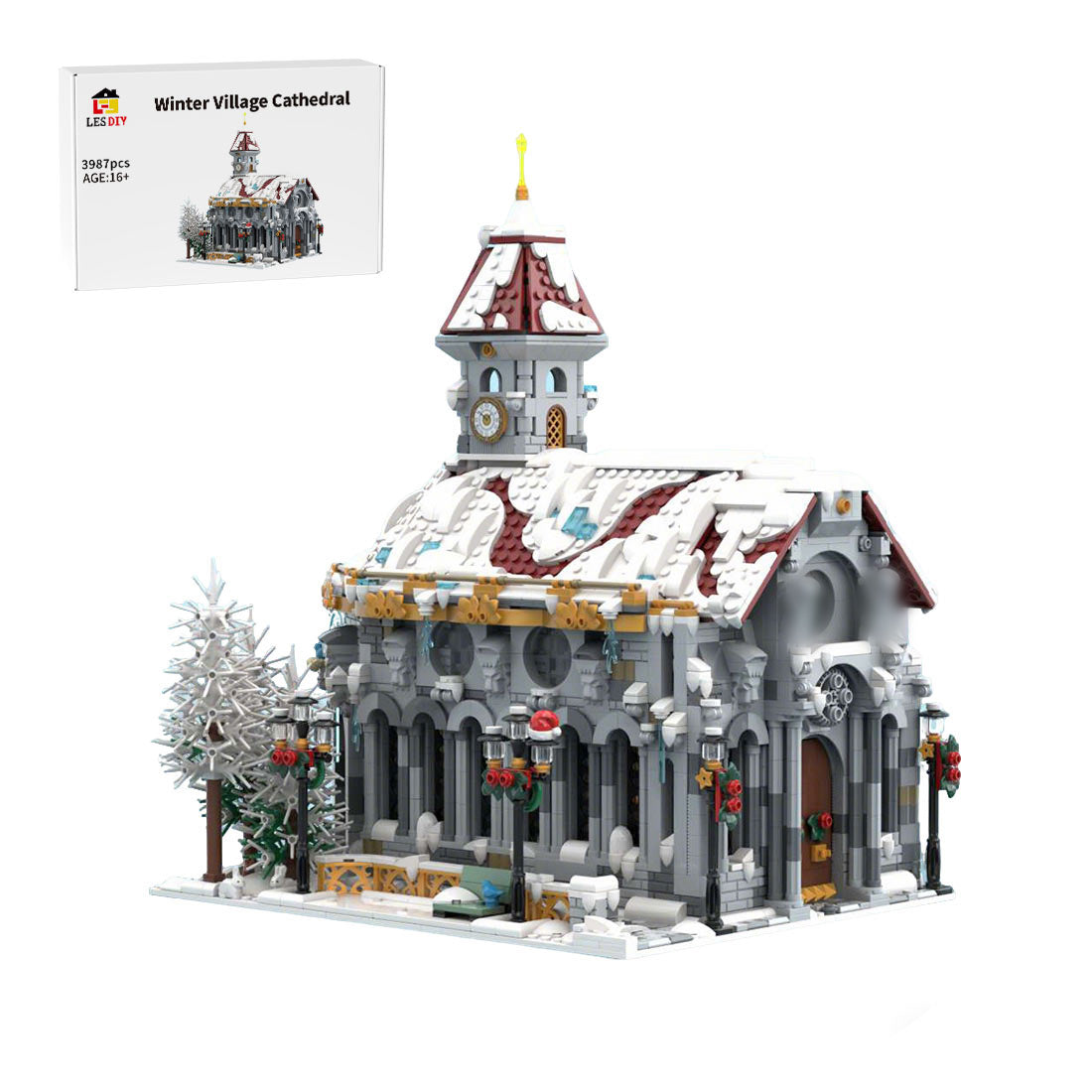 MOC-238564 Winter Village Cathedral Building Blocks