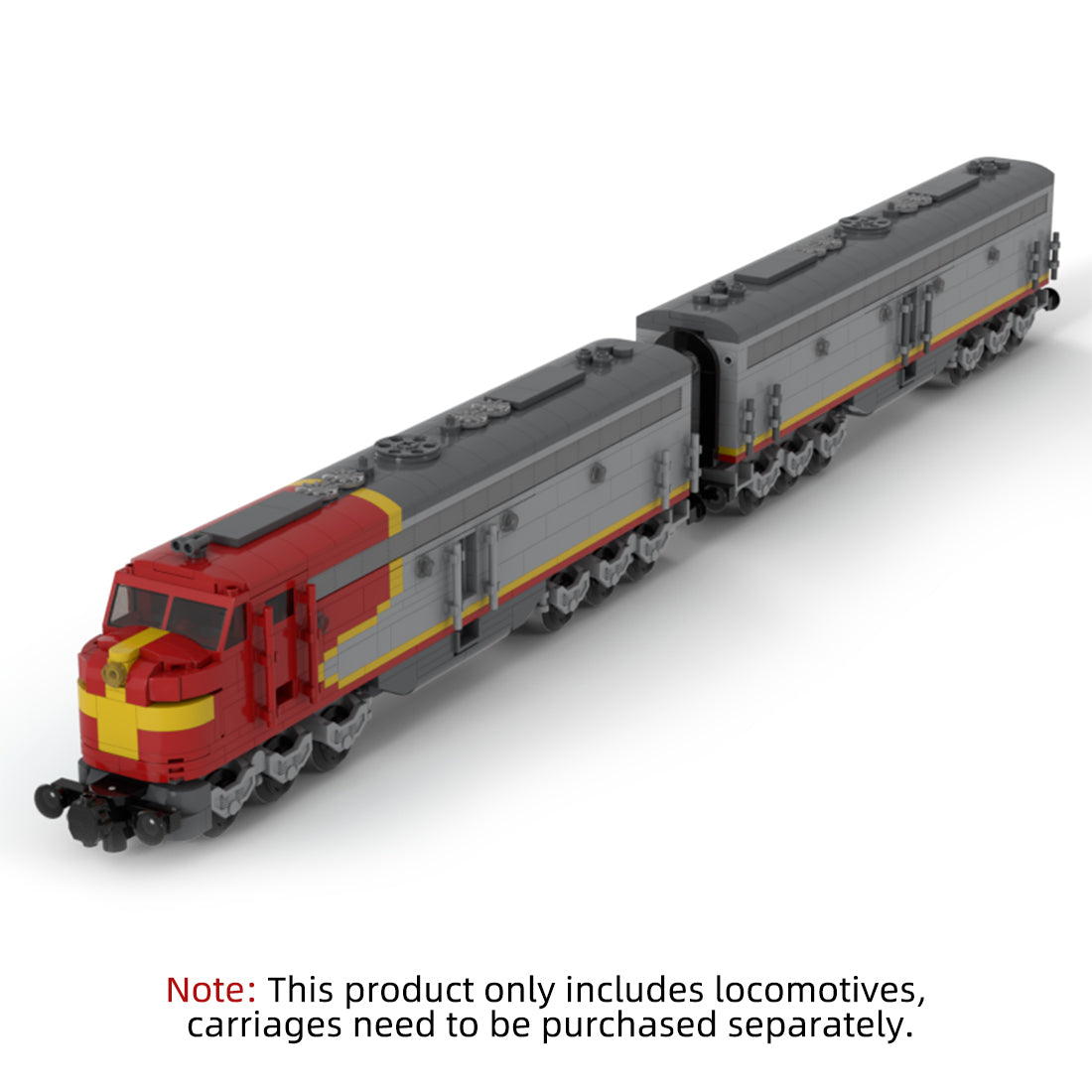 MOC-47988 Static Version 6 wide EMDE8 Locomotive Building Blocks