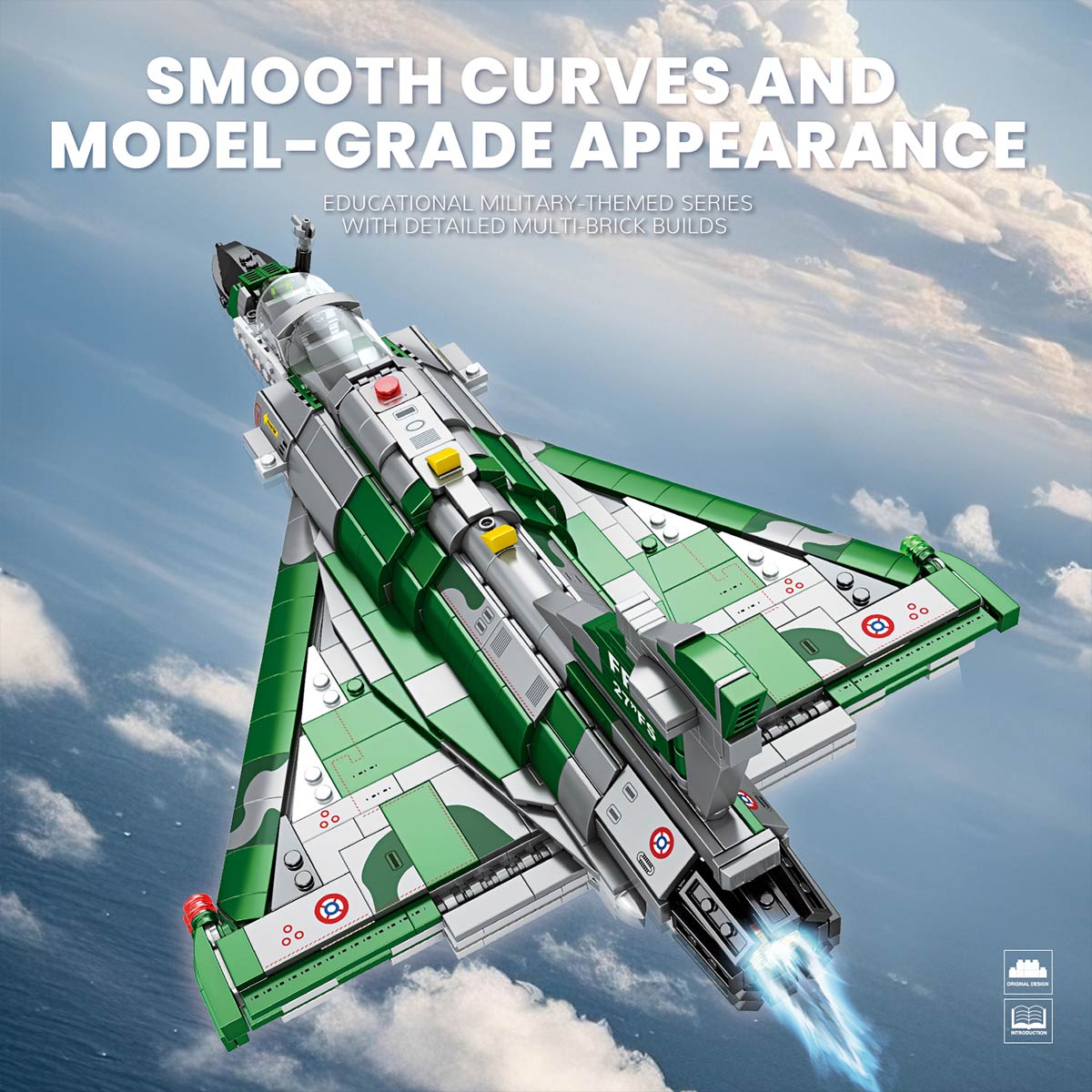 Mocsage MOC-96165 French Military Aviation Fighter Building Blocks
