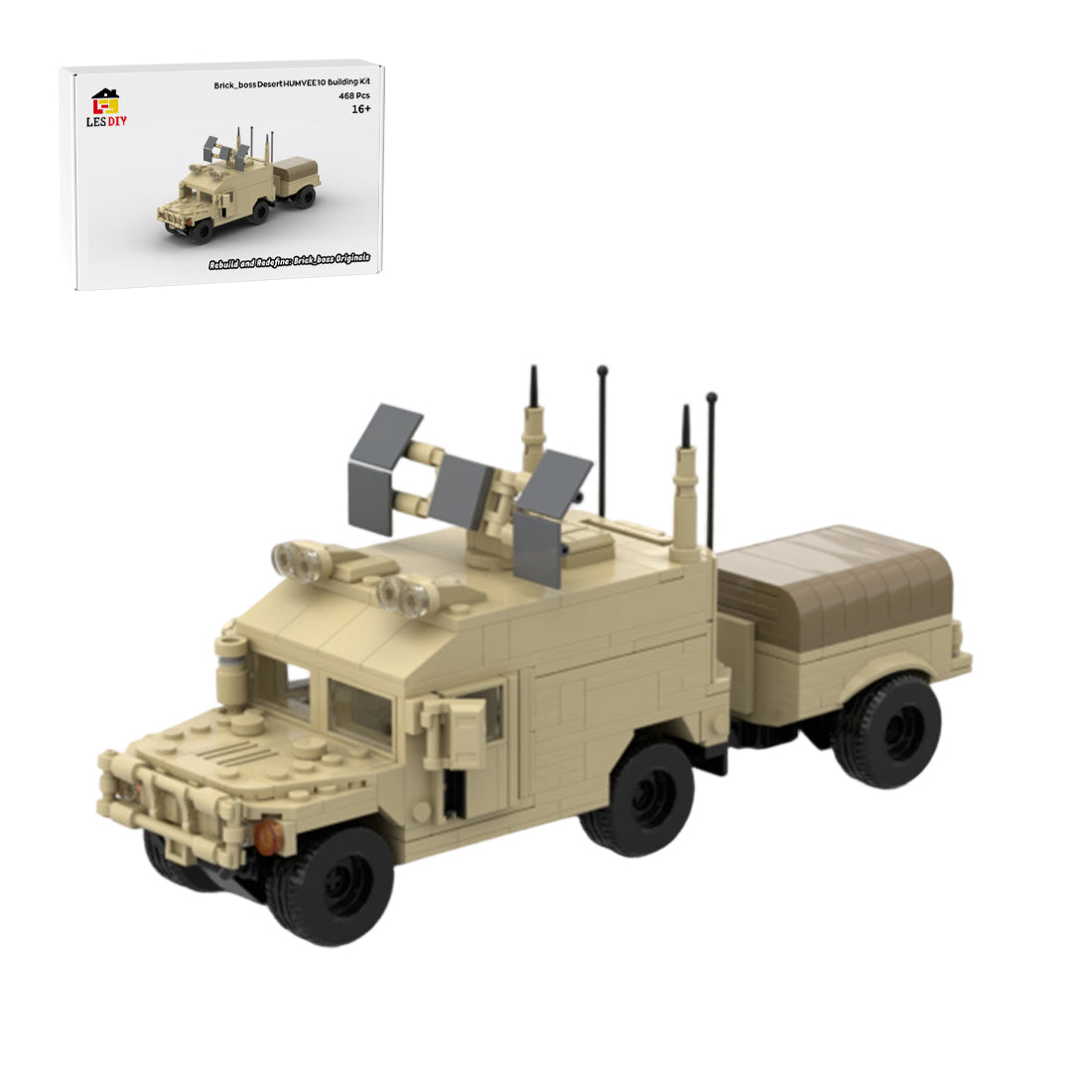 Desert HUMVEE 10 Modern Military Vehicle Building Blocks