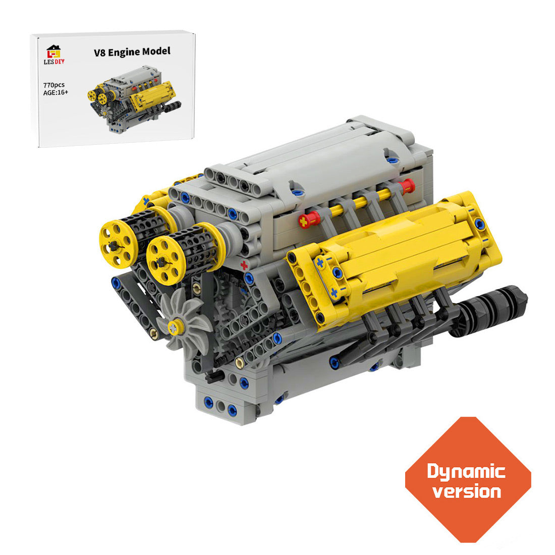 MOC-54607 Crossplane V8 with Natural Aspiration & Removable Covers